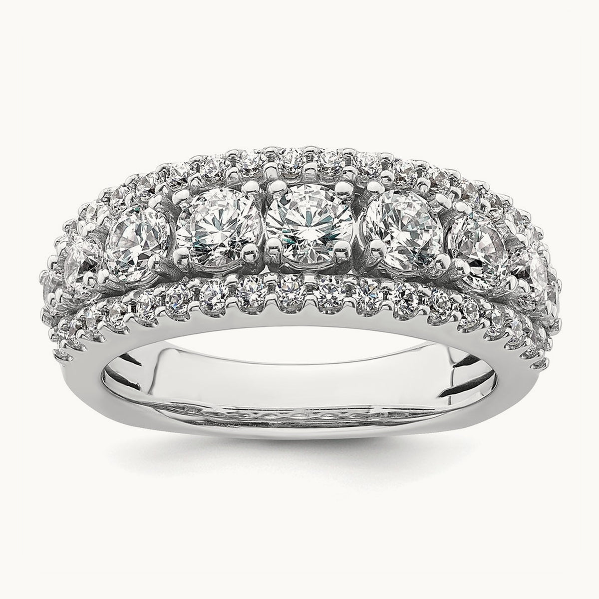 Fashion Band, 1.50 ct tw Lab-Grown Diamond — 14K White Gold