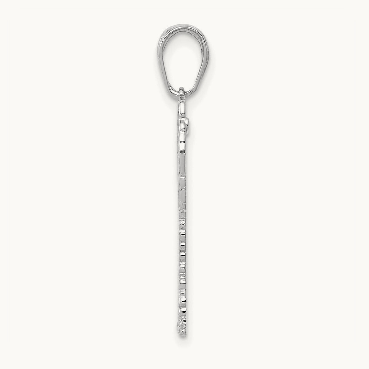 Palm Tree Pendant — 14K White Gold