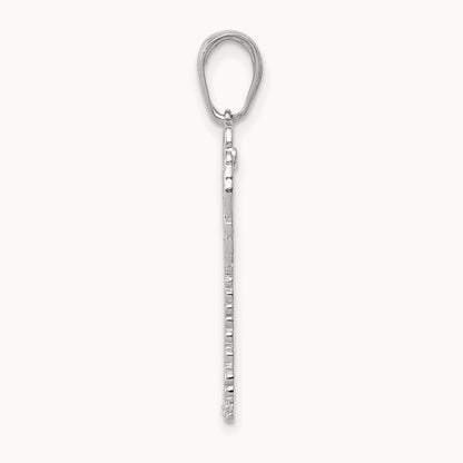 Palm Tree Pendant — 14K White Gold