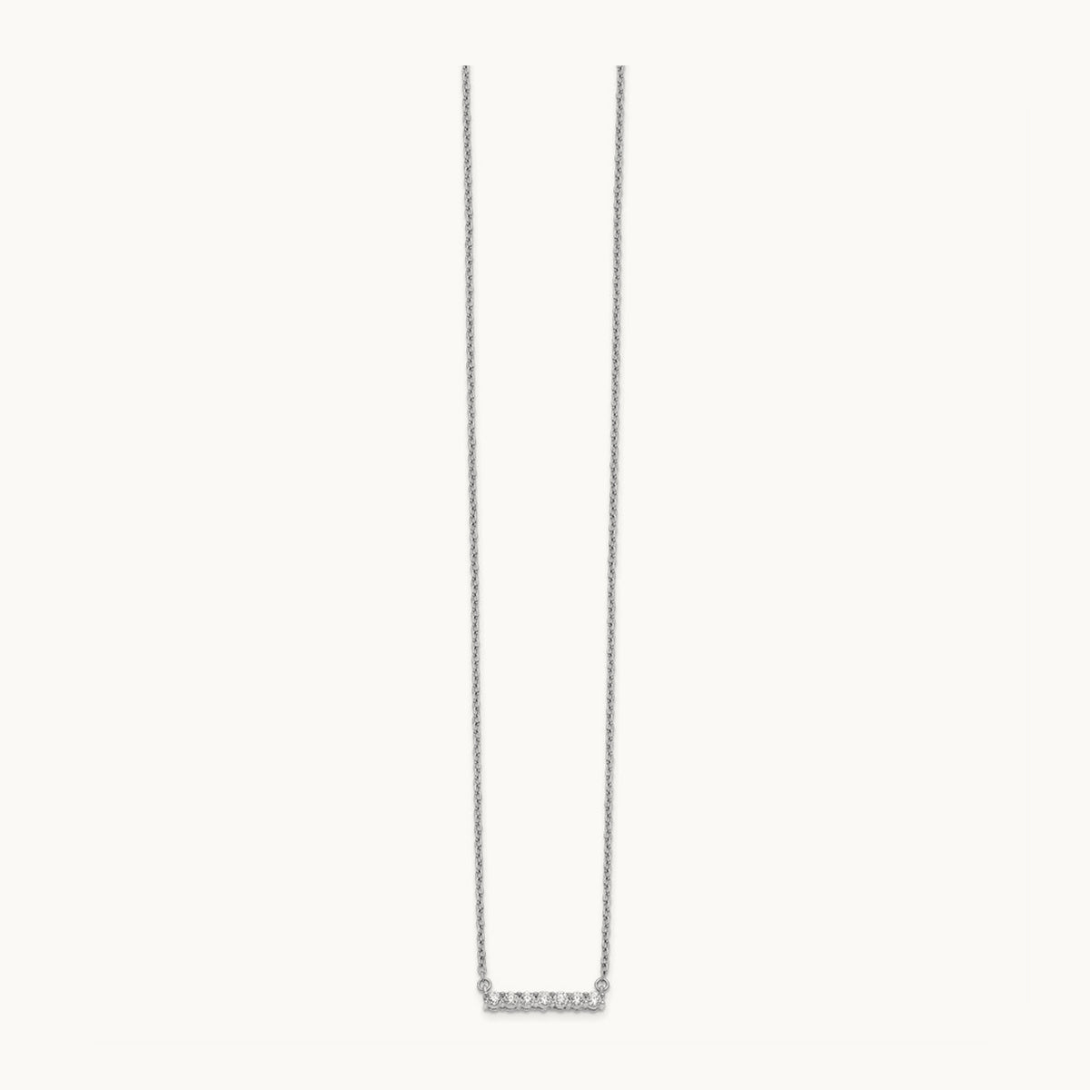 Diamond Bar 18 inch Necklace — 14K White Gold, 0.245 ct