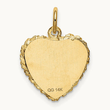 SWEET Sixteen Heart Charm, 14K