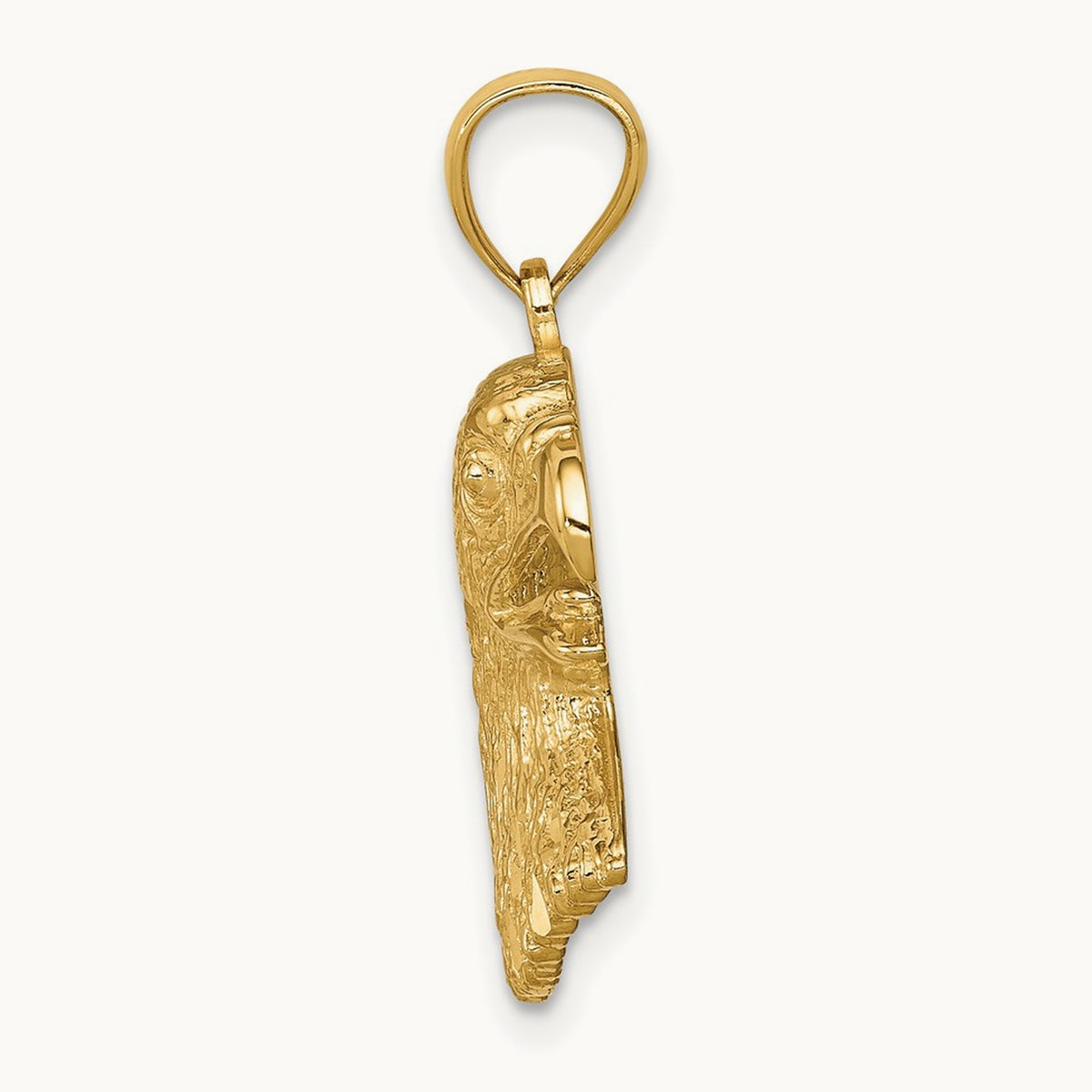 Diamond-Cut Eagle Pendant, 14K