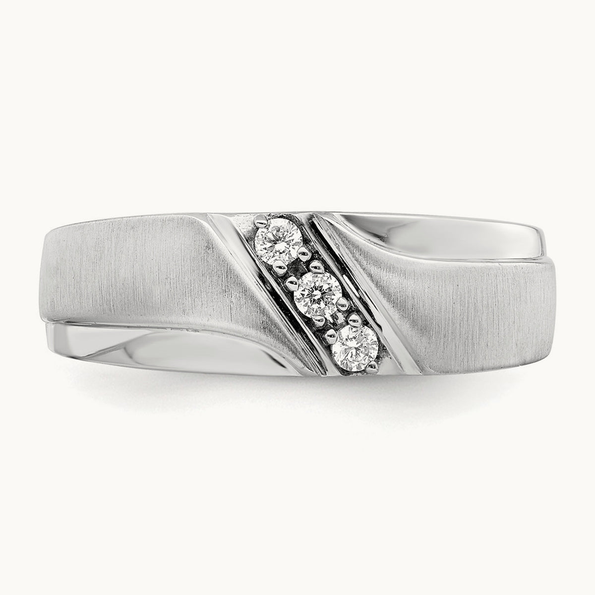 Diamond Men's Band, 14K White Gold