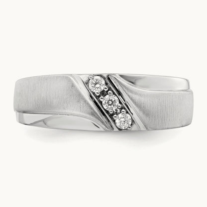 Diamond Men's Band, 14K White Gold