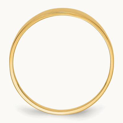 3- Flat-top Tapered Cigar Band Ring, 6mm, 14K