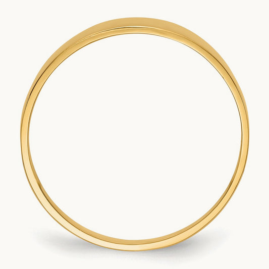 3- Flat-top Tapered Cigar Band Ring, 6mm, 14K
