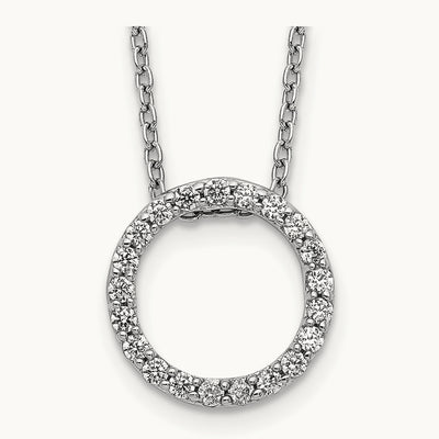 Round Pendant Necklace, 0.25-0.50 ct tw Lab-Grown Diamond — 1/4 ct, 18 in