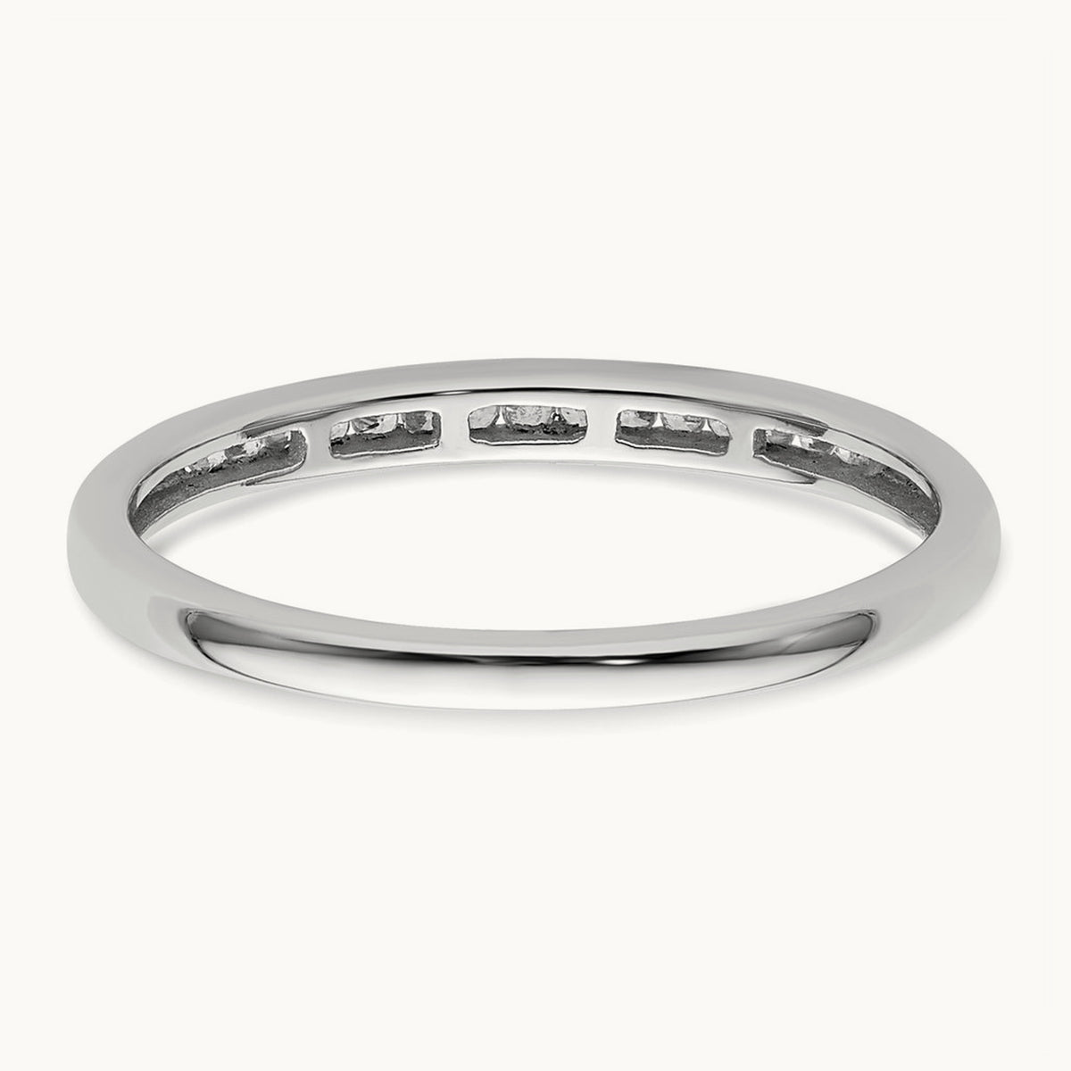 Diamond Wedding Band, 14K White Gold