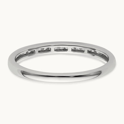 Diamond Wedding Band, 14K White Gold