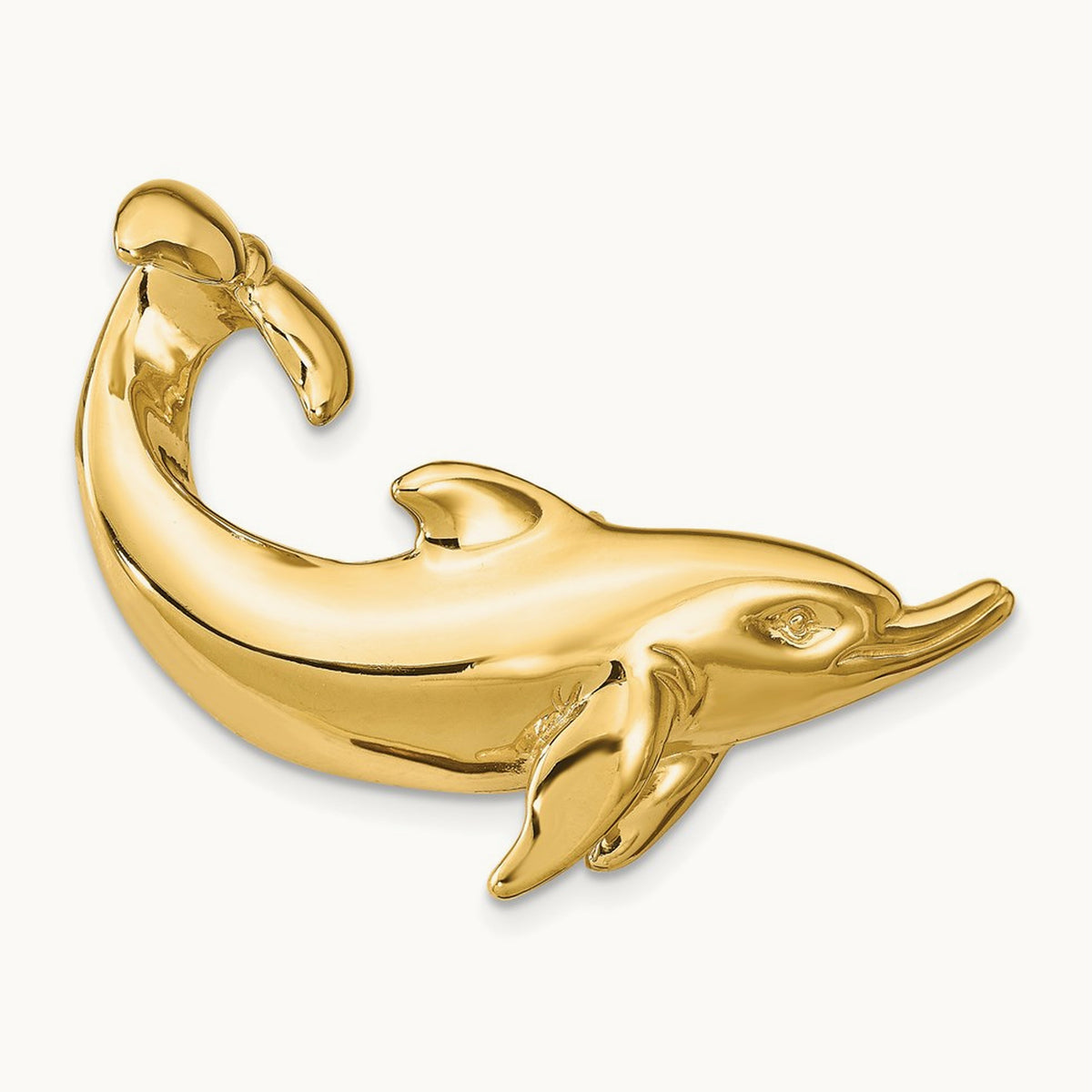 Dolphin with Tail Up Slide, 14K