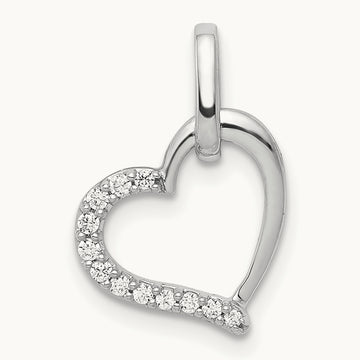 1/15ct. Diamond Heart Pendant, 14K White Gold