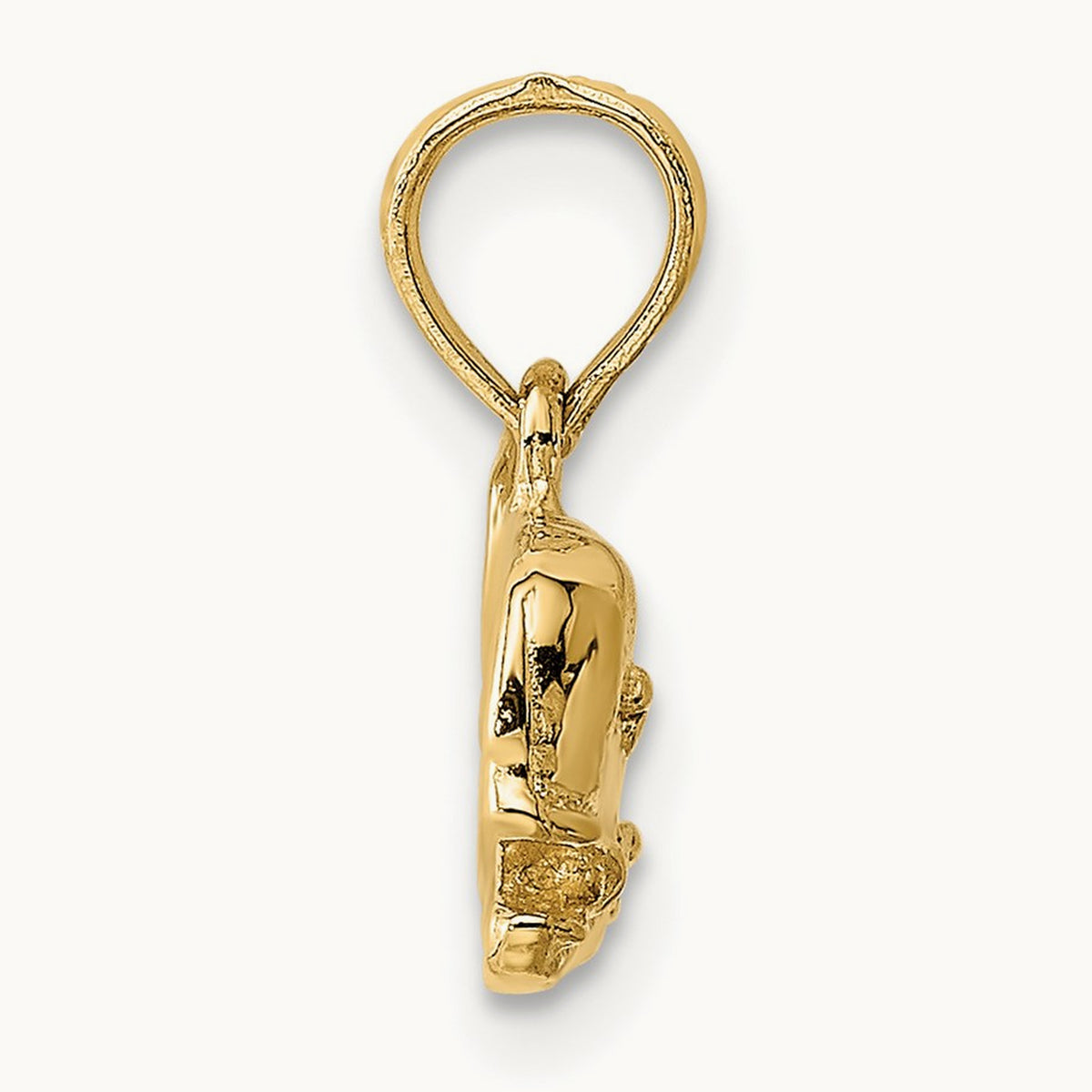 2-D Textured Whale Charm — photo set