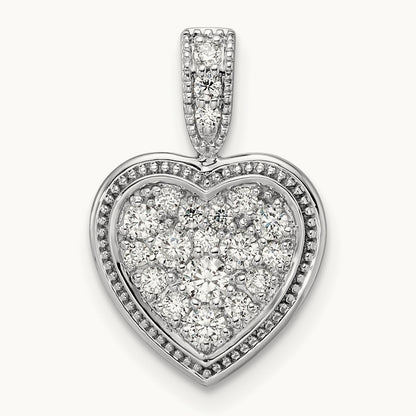 Framed Heart Pendant, 0.50 ct tw Lab-Grown Diamond