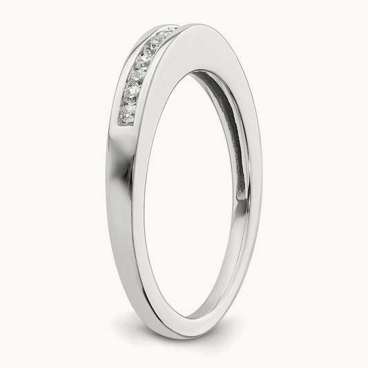 Diamond Wedding Band, 14K White Gold