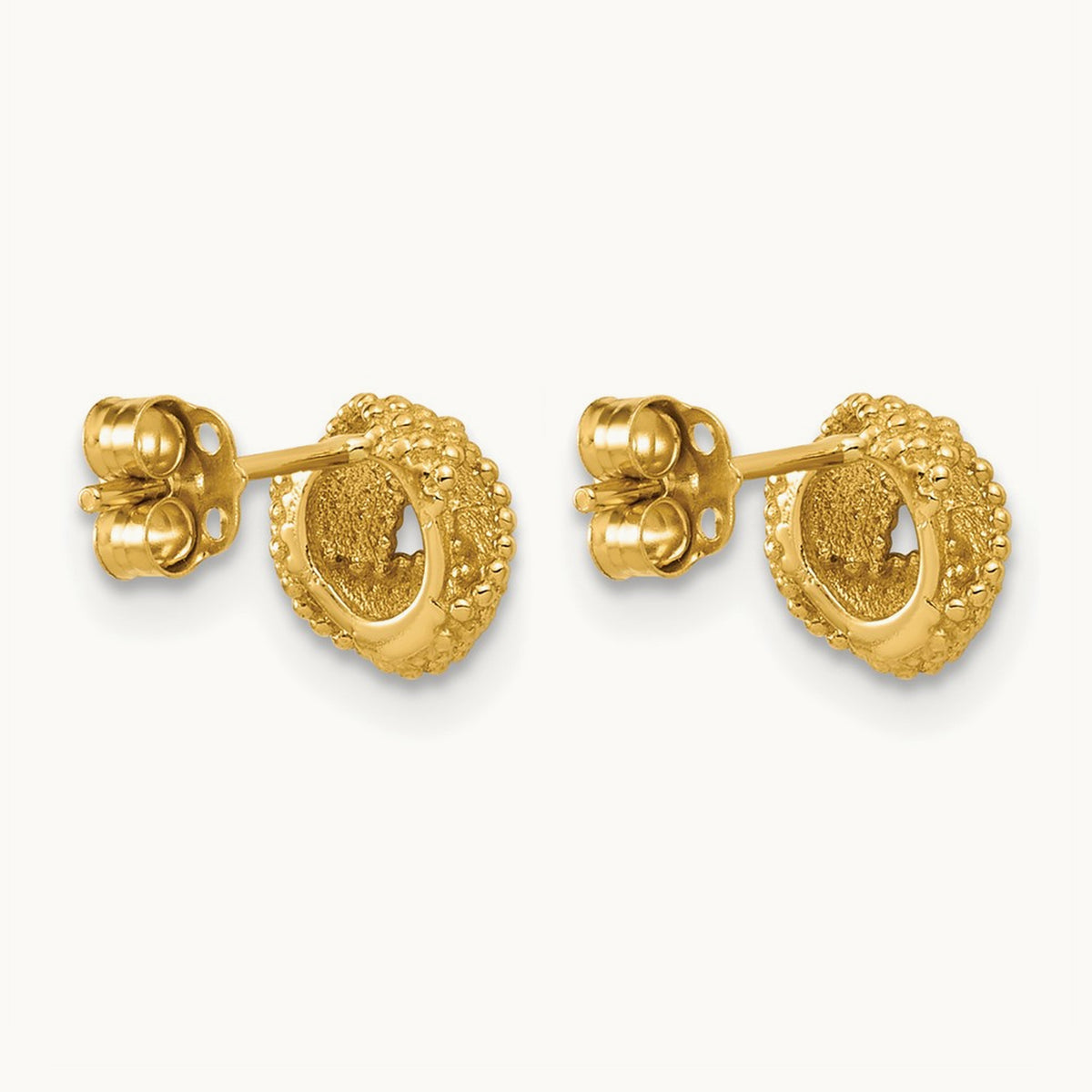 Polished Textured Love Knot Post Earrings, 14K — Leslie's