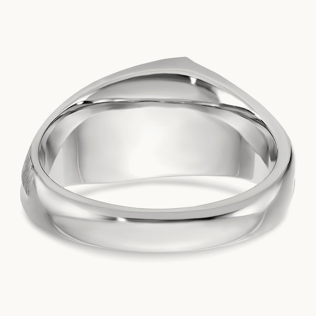 IBGoodman Men's Polished & Satin Diamond Ring, 14K White Gold
