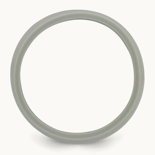 Silicone Light Gray 8.50mm Grooved Band