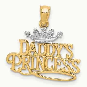 DADDYS PRINCESS Pendant, 14K with Rhodium