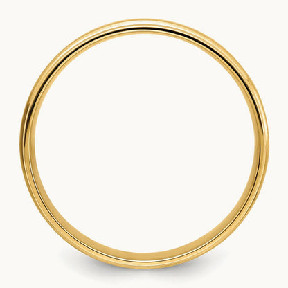 Standard Comfort Fit Brush Satin Fancy Band, 14K Yellow Gold