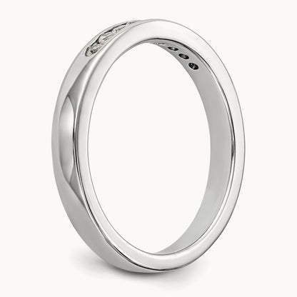 9- Stone Closed Channel Band Mounting, 1.6mm, 14K White Gold