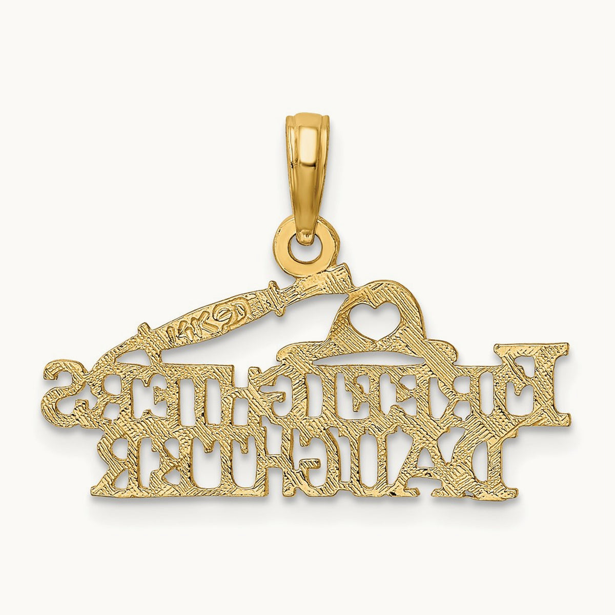 FIREFIGHTER'S DAUGHTER Charm — 14K Yellow Gold