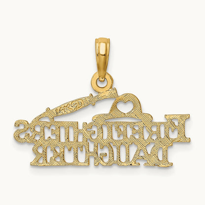 FIREFIGHTER'S DAUGHTER Charm — 14K Yellow Gold