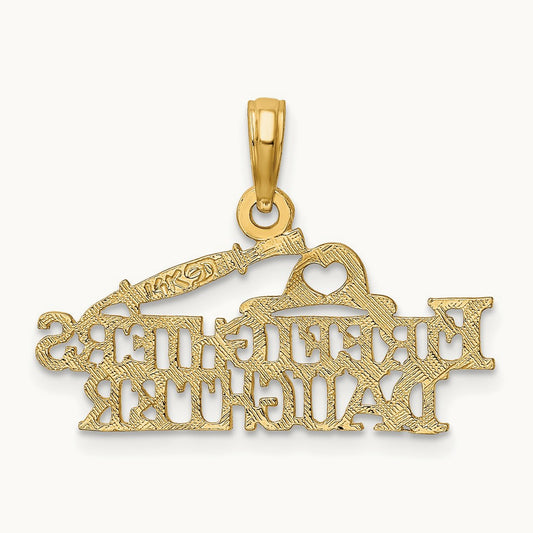 FIREFIGHTER'S DAUGHTER Charm — 14K Yellow Gold