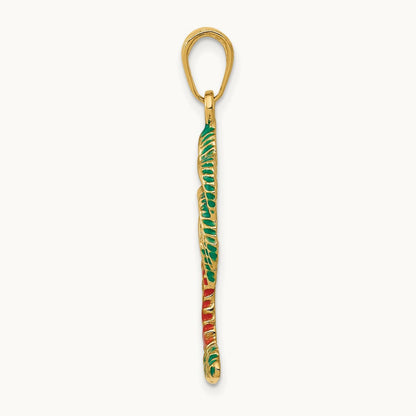 Enameled Palm Tree Pendant — photo set