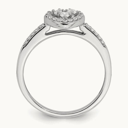 Diamond Cluster Complete Engagement Ring — photo set