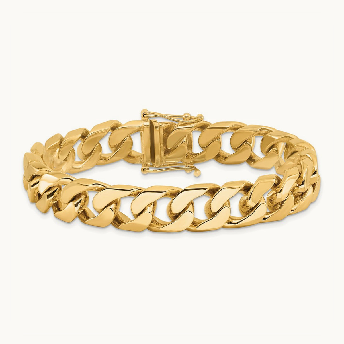 Hand-polished Flat Beveled Curb Chain — 12mm
