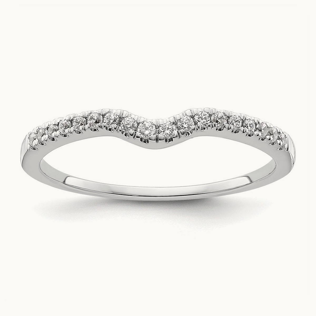 Diamond Wedding Band, 14K White Gold