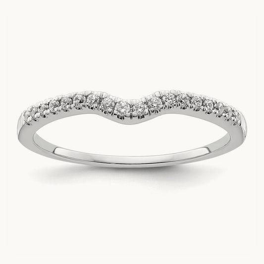 Diamond Wedding Band, 14K White Gold