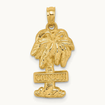 CANCUN Palm Tree Charm, 14K