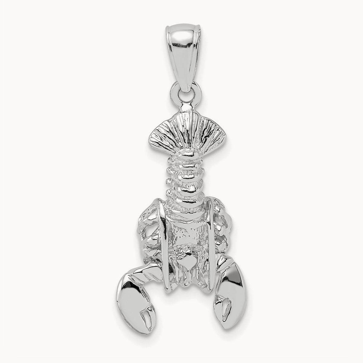 Moveable Lobster Charm — 14K White Gold