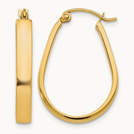 Polished Hinged Hoop Earrings, 10K — Leslie's