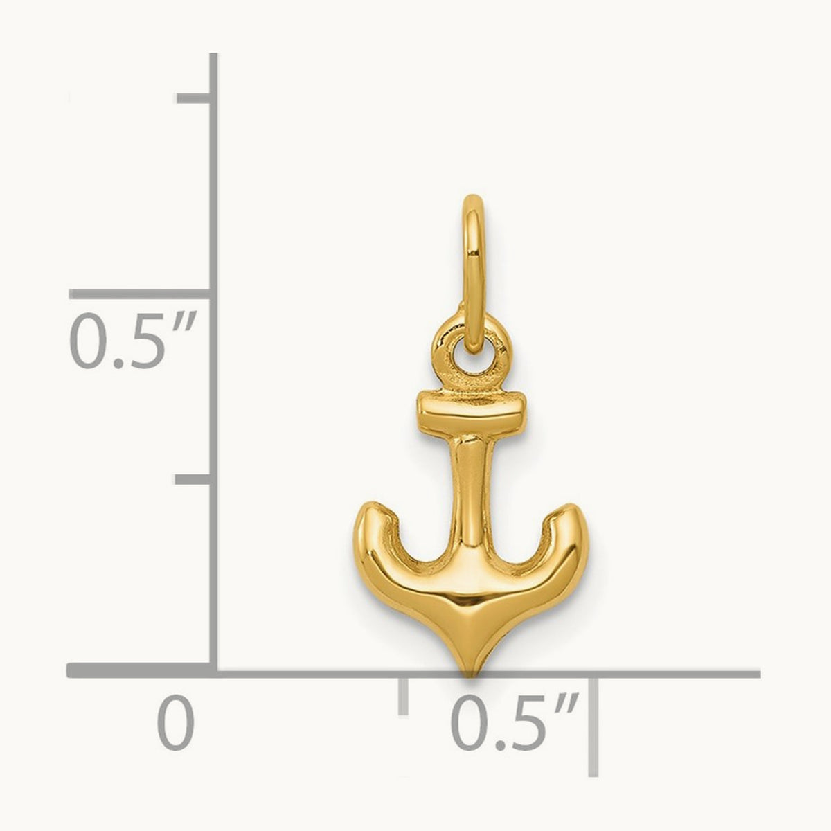 Anchor Charm, 14K