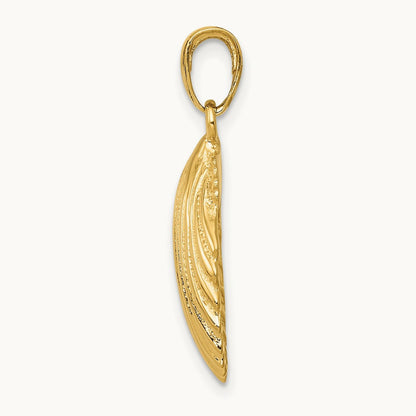 Scallop Shell Pendant, 14K