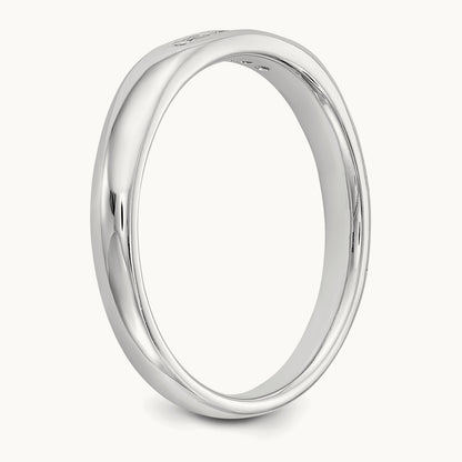 5-Stone Diamond Channel Band, 14K White Gold