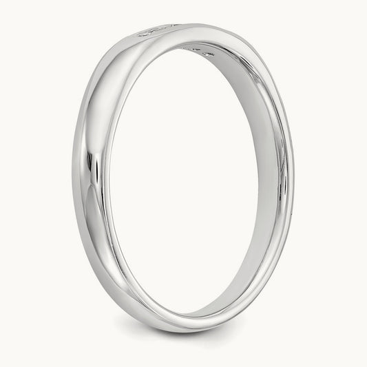 5-Stone Diamond Channel Band, 14K White Gold