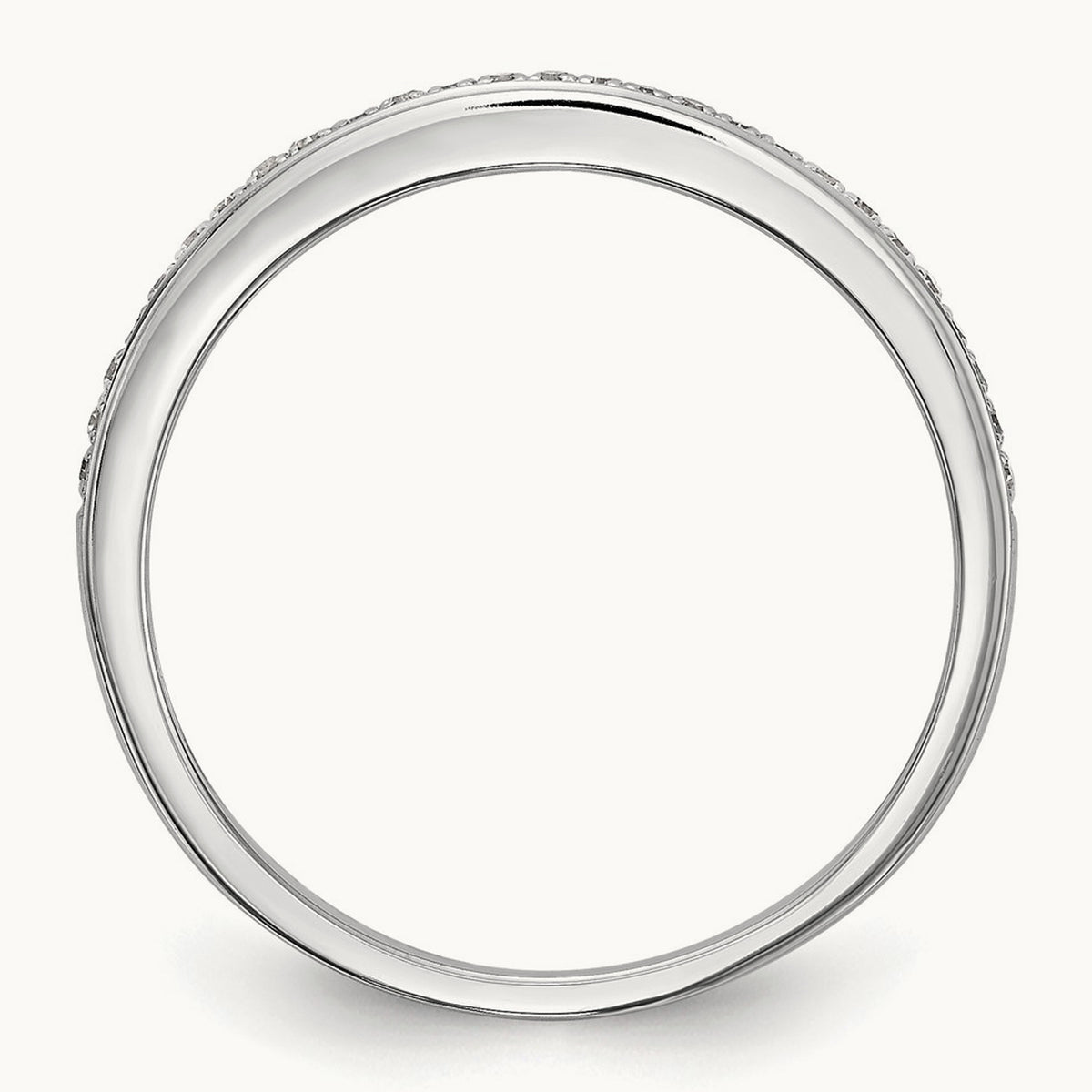 Diamond Wedding Band, 14K White Gold