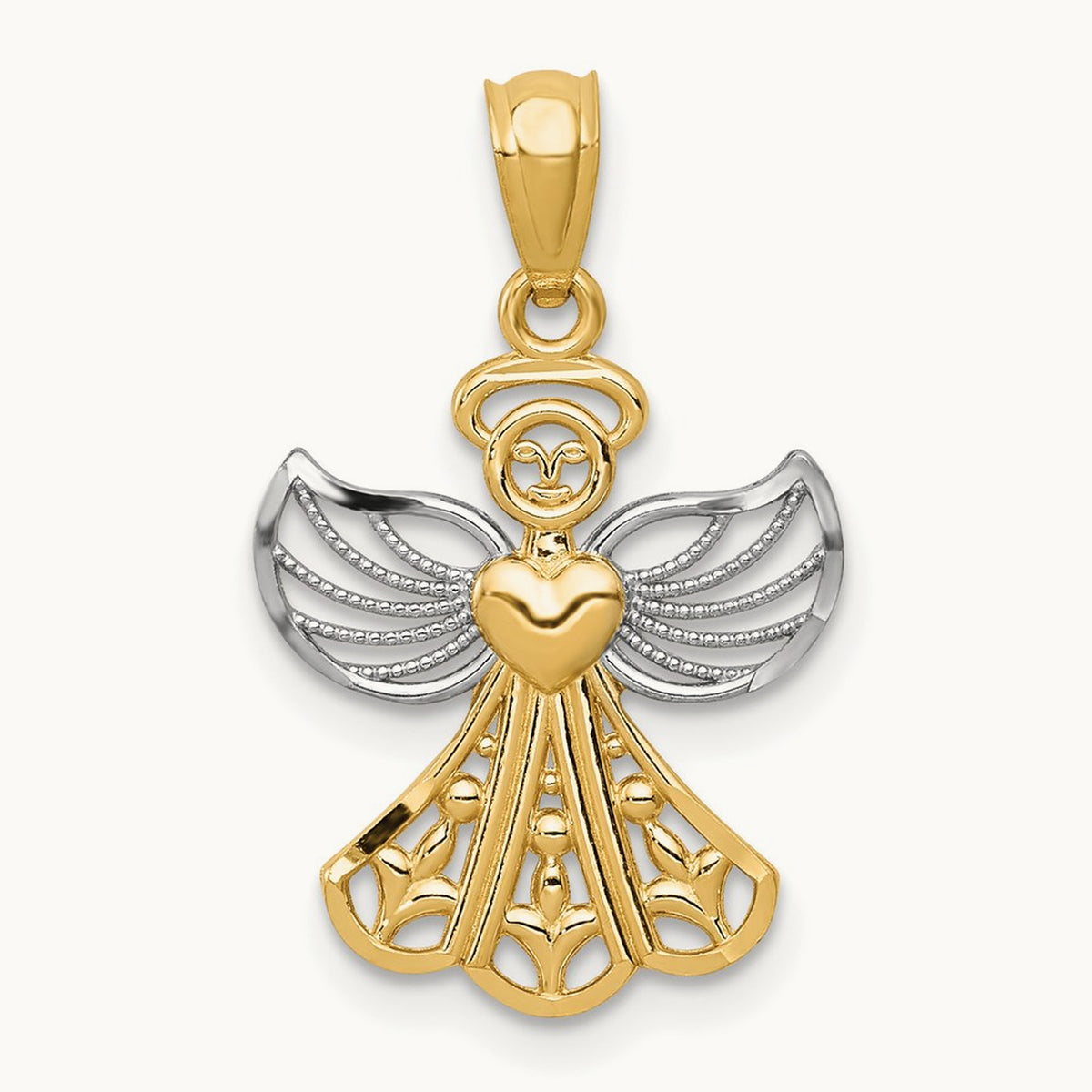 w/ Filigree Angel Pendant — photo set