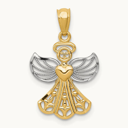 w/ Filigree Angel Pendant — photo set