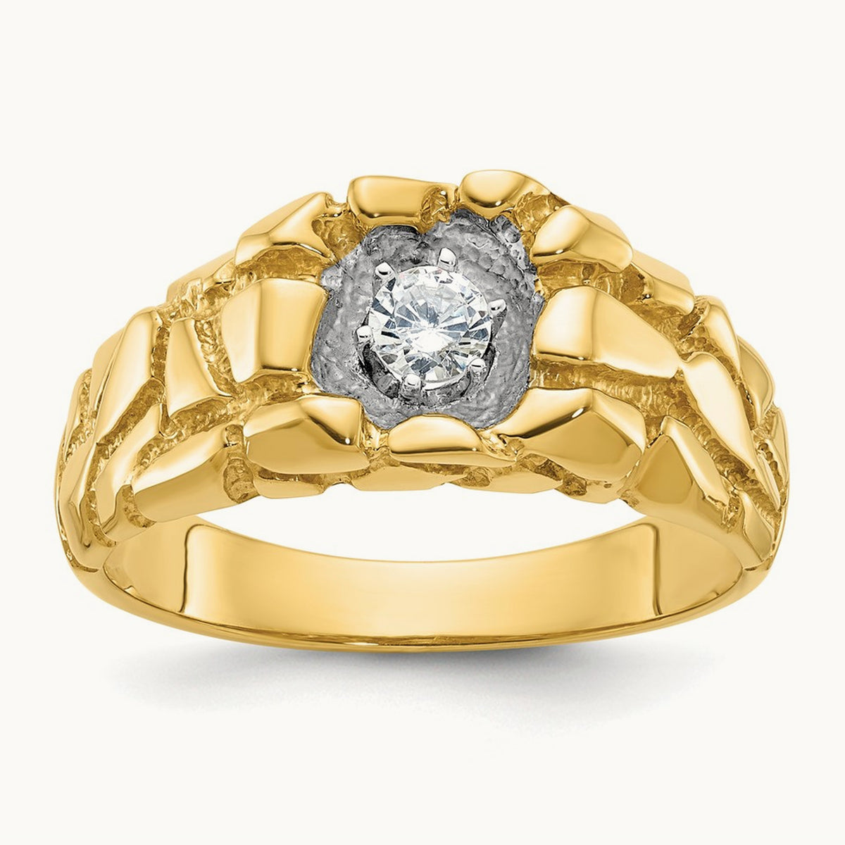 IBGoodman Men's Diamond Nugget Complete Ring, 14K