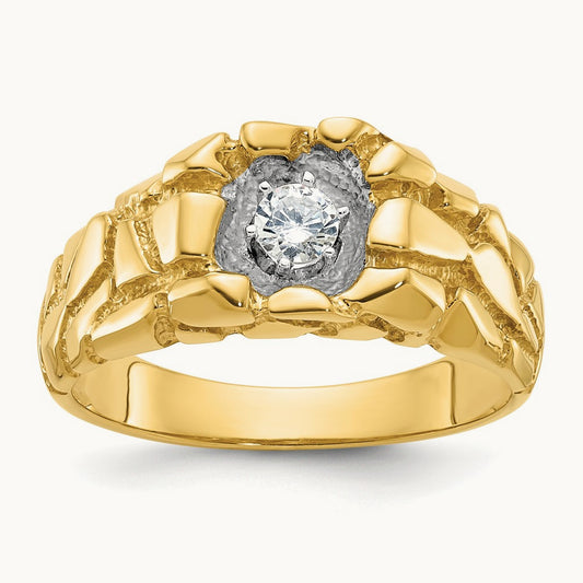 IBGoodman Men's Diamond Nugget Complete Ring, 14K