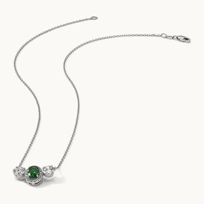 Created Em 3 Stone Necklace, 1.00 ct tw Lab-Grown Diamond