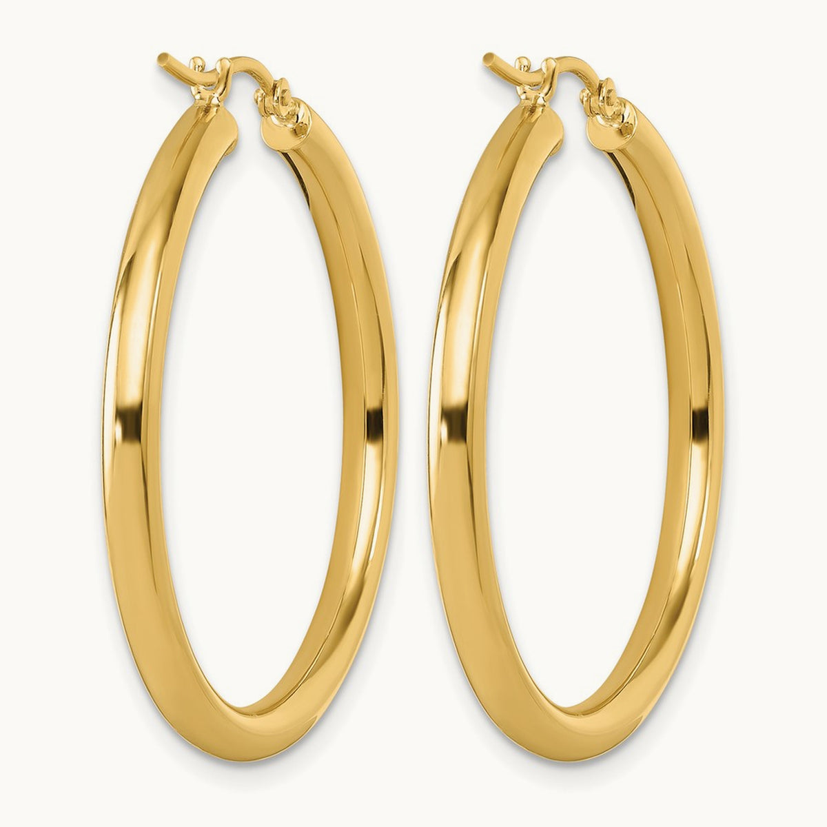 Polished Hinged Hoop Earrings, 10K — Leslie's