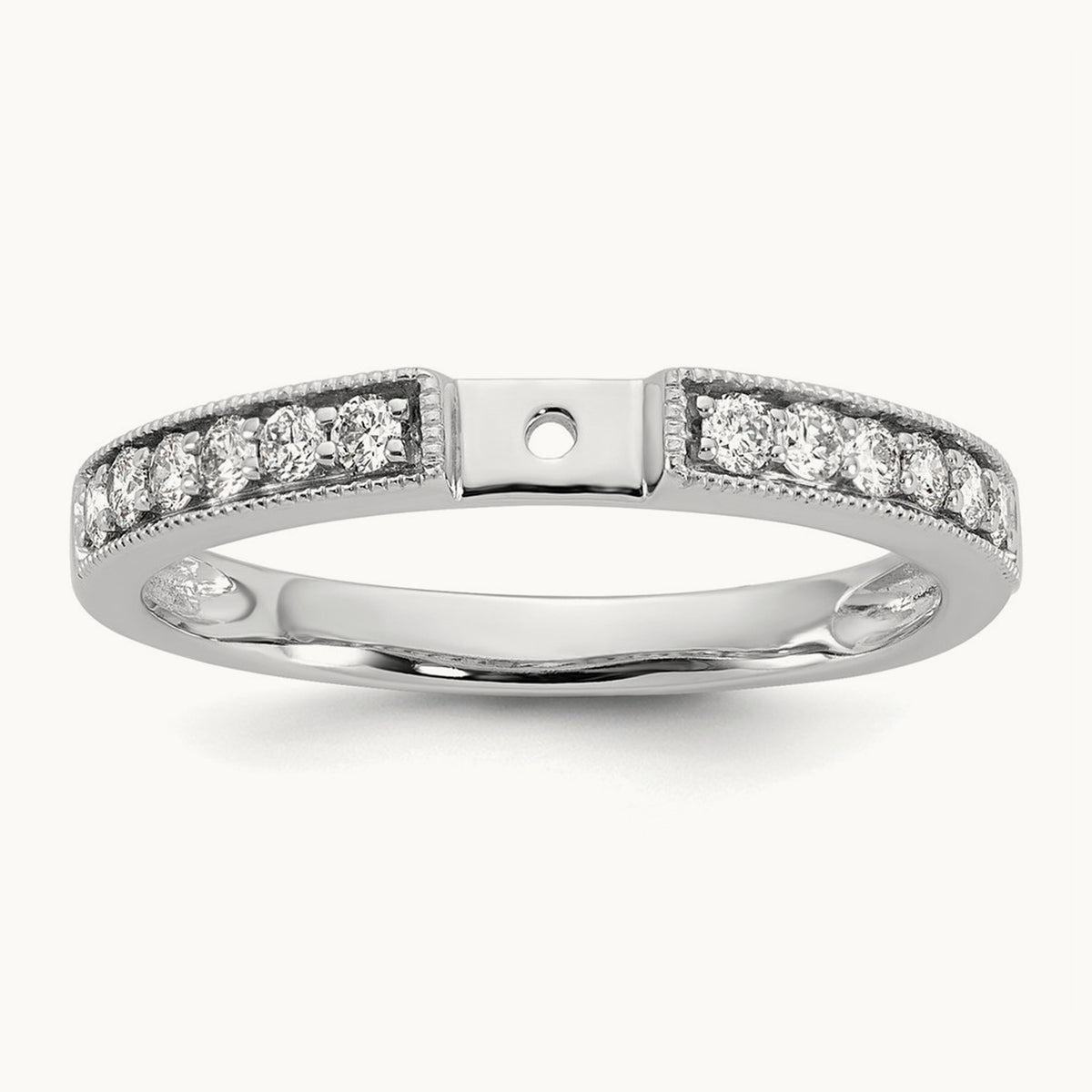 Peg Set Semi-Mount Engagement Ring, 0.25 ct tw