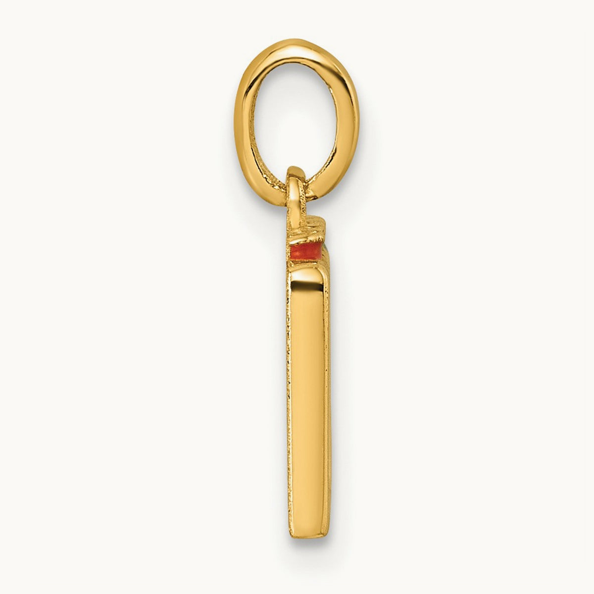 Polished Enameled Test Tubes Pendant, 14K