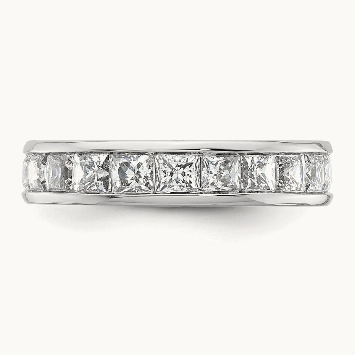 Princess Eternity Band, 2.00-3.00 ct tw Lab-Grown Diamond — 3 ct, 14K White Gold