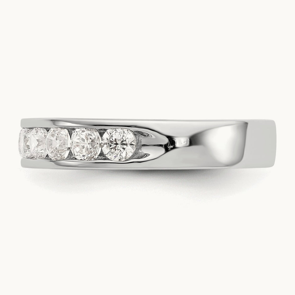 11- Stone Ladies Band Mounting, 2.8mm, 14K White Gold
